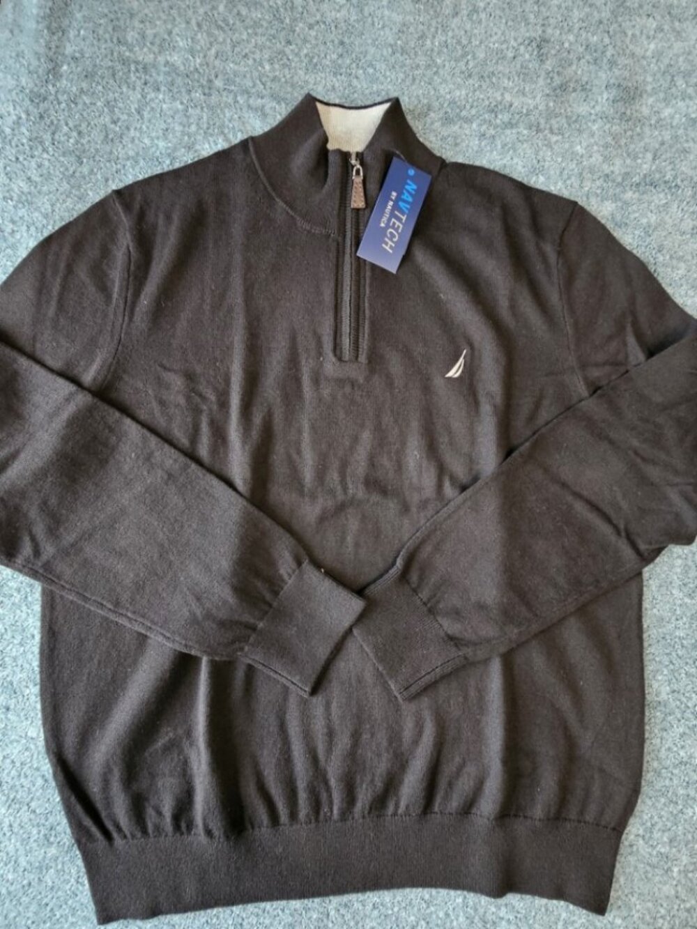NWT NavTech by Nautica Quarter Zip Sweater Pullover Size M